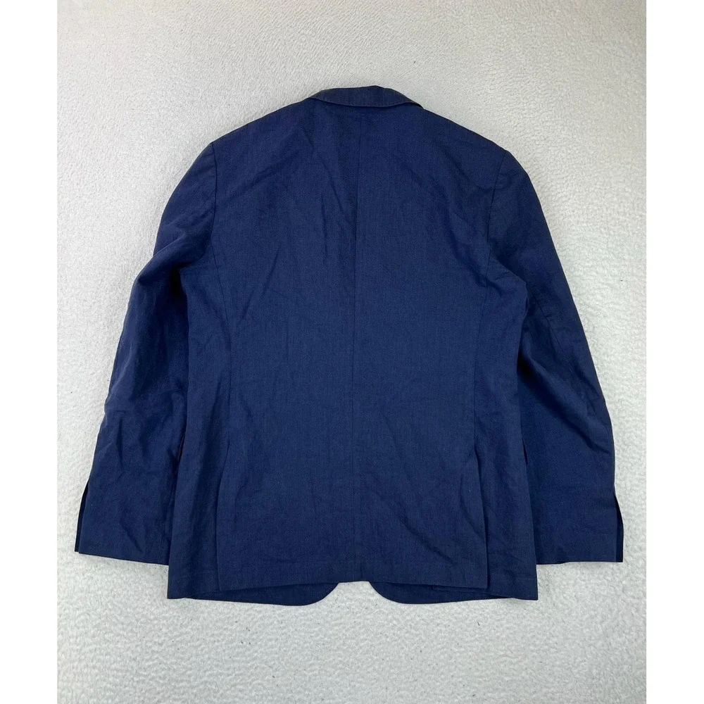 J.Crew Ludlow Blazer Mens 40R Blue Cotton Linen Slim Unstructured Somelos Coat